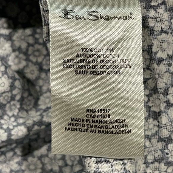 Ben Sherman Boy’s Navy/White Short-Sleeve Button-Down Shirt - Picture 7 of 10